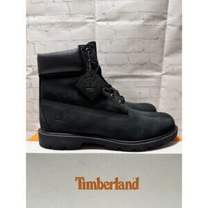 Timberland Classic 6-Inch Waterproof Black Nubuck Boots –Men’s Size 10.5–NEW/NIB